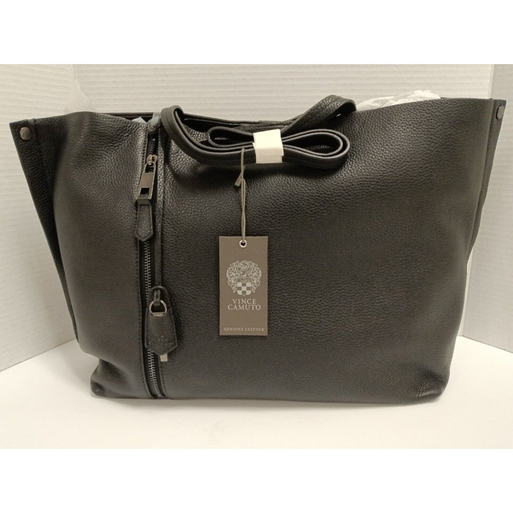 Vince Camuto Jann Leather Tote Black Bag